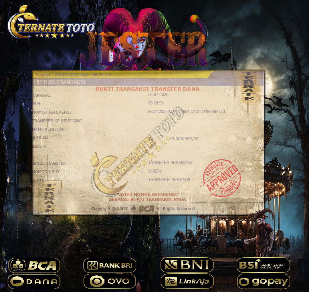TERNATETOTO - MENANG JESTER Rp.62,000,000