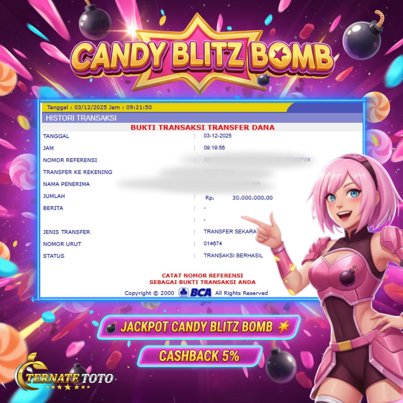 TERNATETOTO - JACKPOT CANDY BLITZ BOMB GAMES Rp.30,000,000